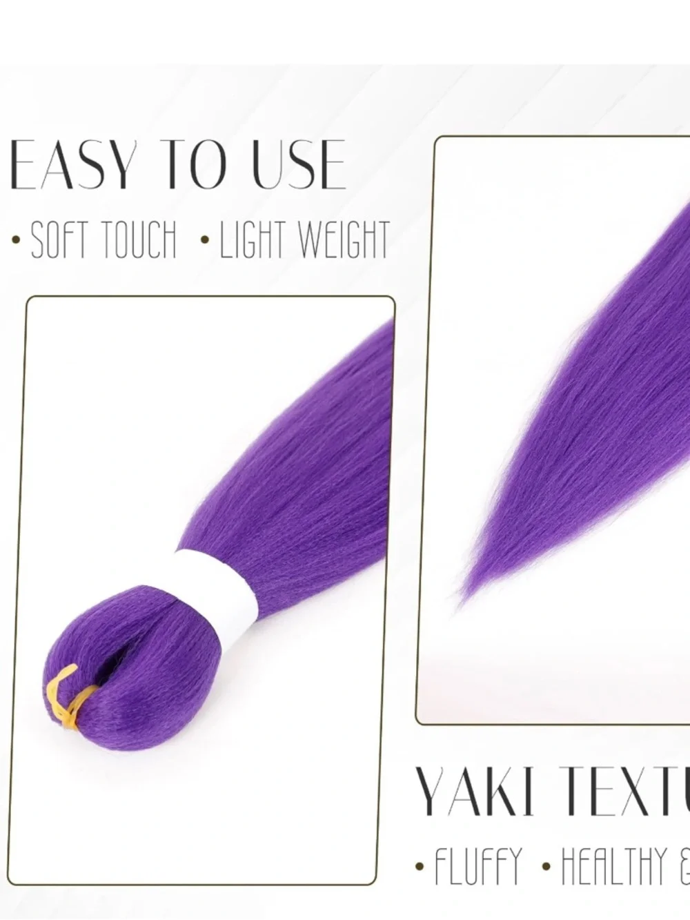 NWT Yaki Long Purple Hair Extensions Synthetic Crochet Hair  display picture 1